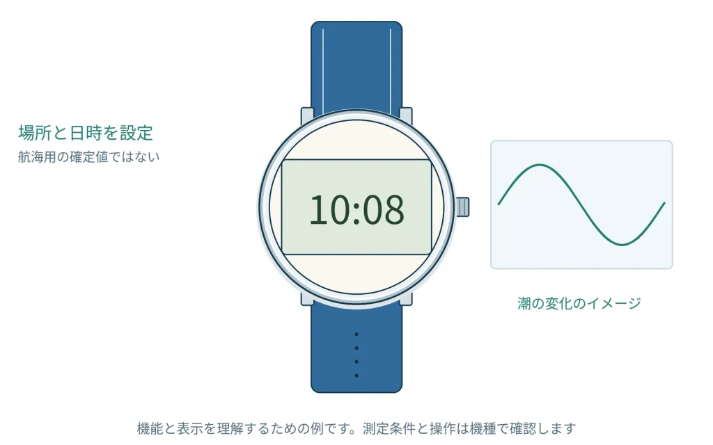 タイドグラフとムーンデータとは？表示の意味を調べる基本