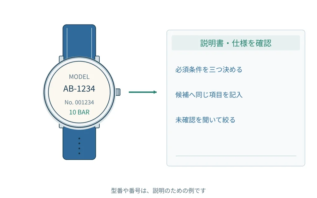 実物を見る前に時計の候補を絞る方法