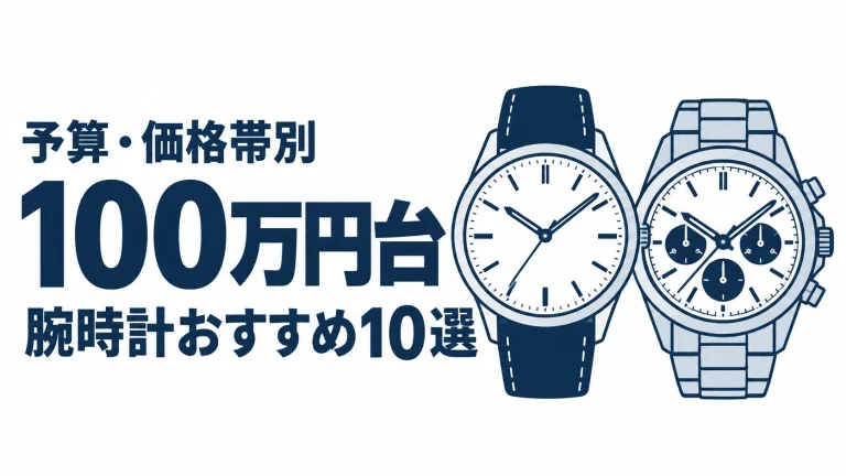 100万円台のおすすめランキングを表す時計イラスト
