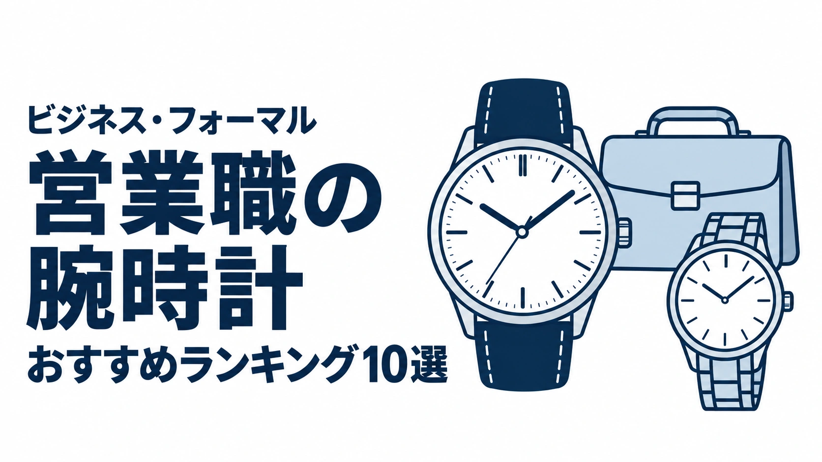 営業職の腕時計のおすすめランキングを表す時計イラスト