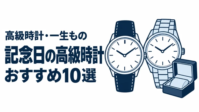 記念日の高級時計のおすすめランキングを表す時計イラスト